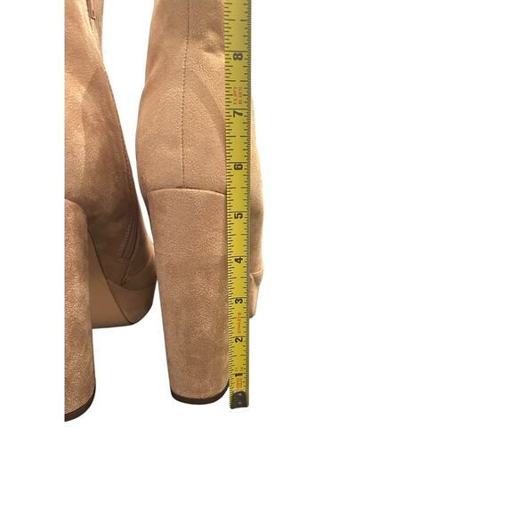 Liliana Women's Nude Opened Toe Boots Heels Size 10 - Picture 4 of 7